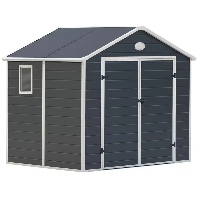 G21 Gartenhaus PAH 523, 188 x 278 cm, Kunststoff, grau, 6390037 Aktuell