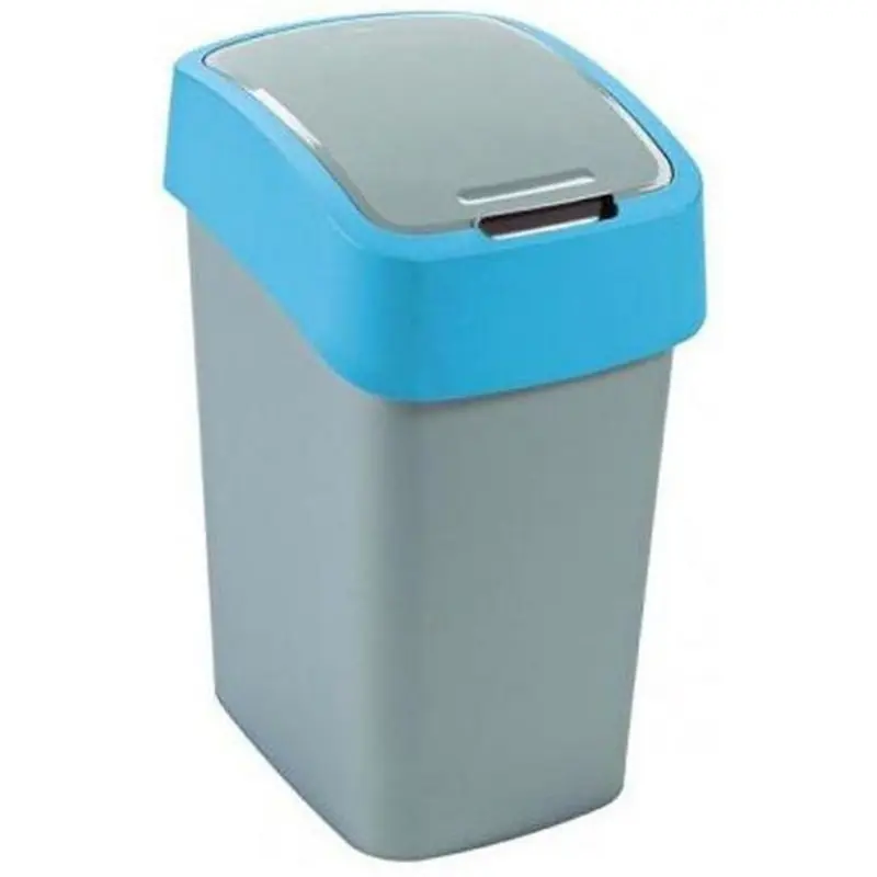 Sofort Bestellen CURVER FLIP BIN 9L Mülleimer 35 x 18,9 x 23,5 cm silber/blau 02170-734