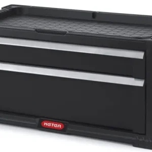 KETER Werkzeugkoffer mit 2 Schubladen 56x29x26cm schwarz 17199303 Mega-Angebot