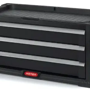KETER Werkzeugkoffer mit 3 Schubladen 56x29x26cm schwarz 17199302 Online Kaufen