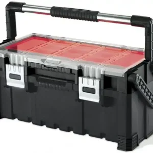 KETER CANTILEVER 22" Werkzeugbox 57x31x25 cm schwarz/rot 17187311 Kracherpreis
