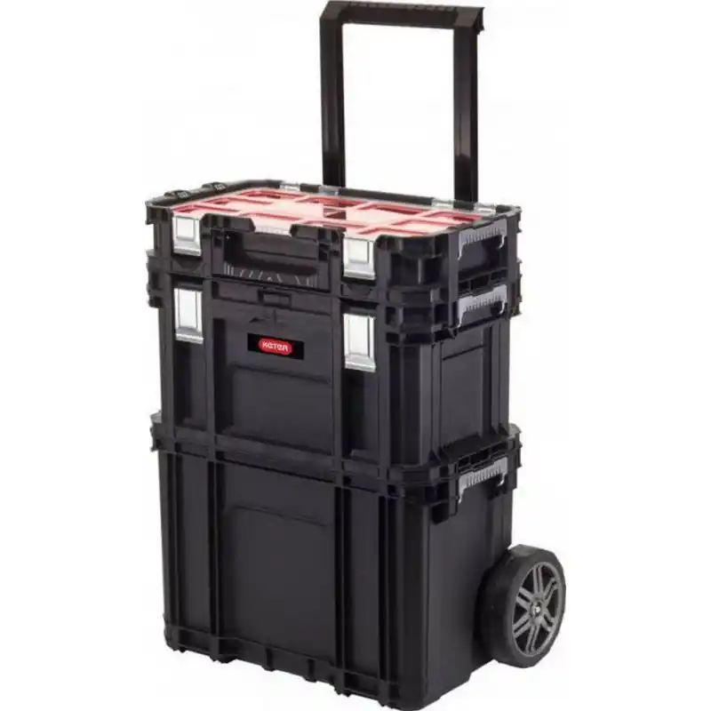 KETER CONNECT ROLLING WORK SHOP Werkzeugkasten-Set 56x37x70cm schwarz 17203038 Meistverkauft