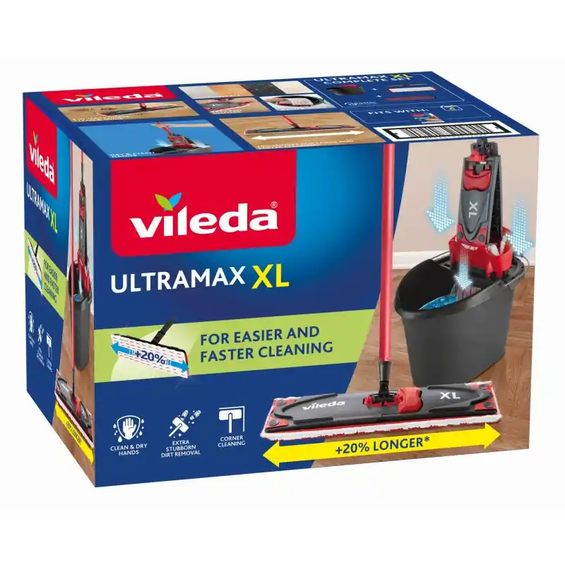 Neue Kollektion VILEDA Ultramax BOX XL Mop-Set Kübelpresse 160932