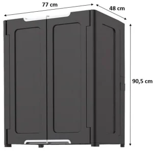 KETER MAGIC Geräteschrank 77 x 90,5 x 48 cm, dunkelgrau 17205249 Begrenztes Angebot