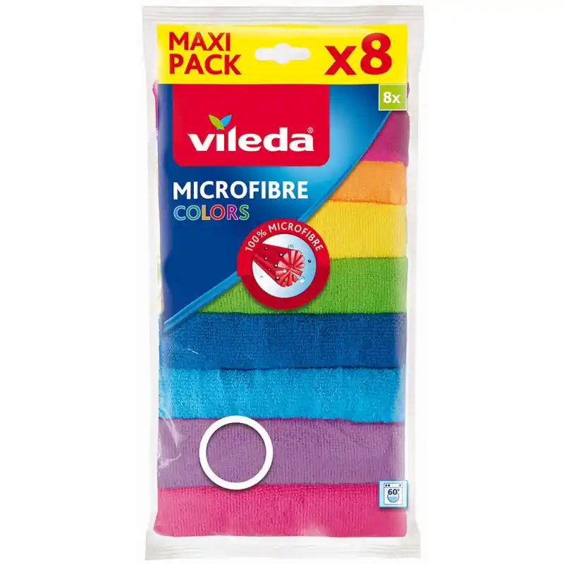VILEDA Allzwecktuch Microfaser Colors 8er 148394 Nur Heute