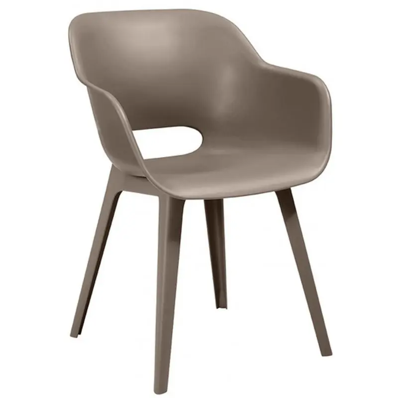 KETER AKOLA Gartenstuhl, 57 x 55 x 80cm, cappuccino 17206196 + 17206197 Expressversand