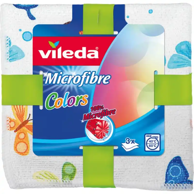 VILEDA Allzwecktuch Microfaser Colors Design 3er 153015 Jetzt Kaufen