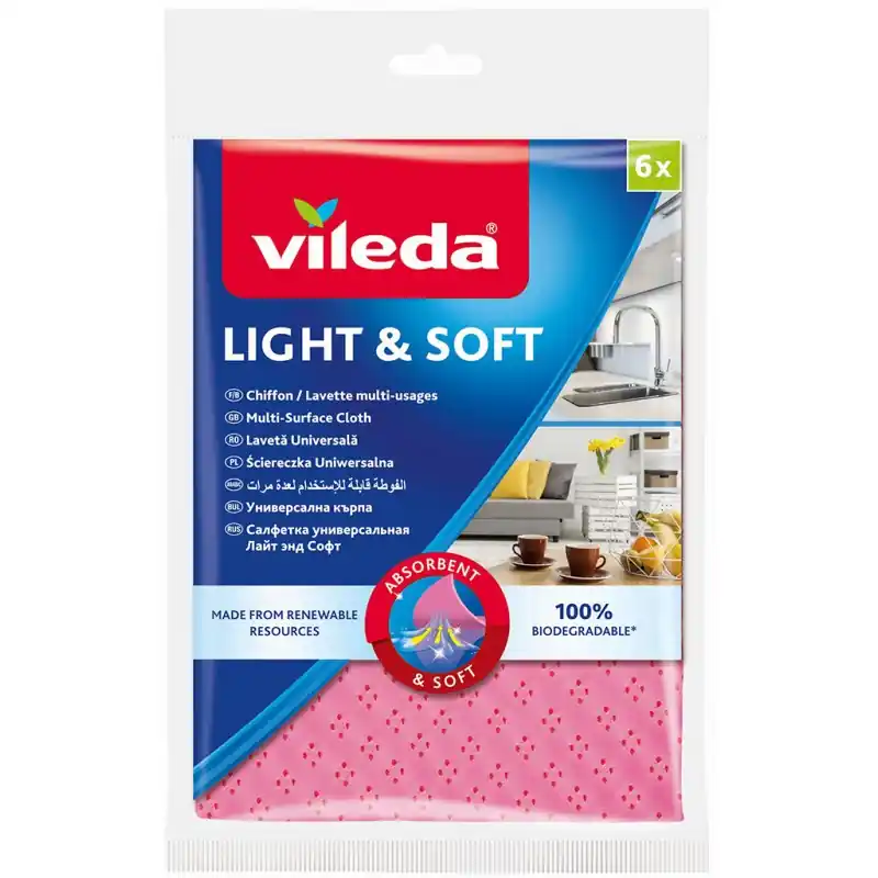 Sichere Zahlung VILEDA Allzwecktuch LightSoft 6 stck 150539