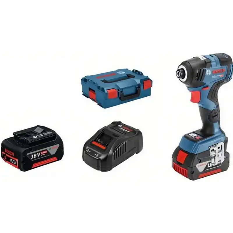 Top-Preis BOSCH GDR 18V-200 C Akku Drehschlagschrauber, 2x 18V 5.0Ah, L-Boxx 06019G4101