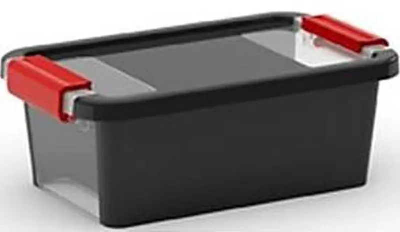 KIS BI BOX XS 3L 26,5x16x10cm schwarz/transparent Abverkauf