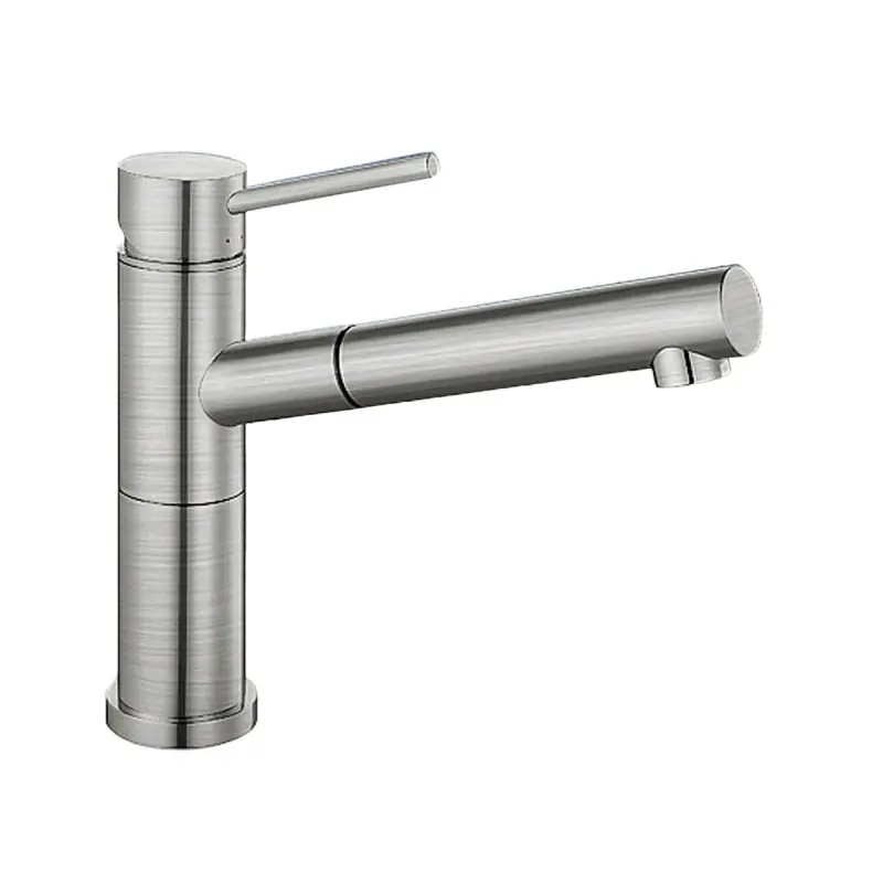 Geprüft BLANCO Alta-S Compact Einhebelmischer, Auslauf ausziehbar, edelstahl gebürstet 517182