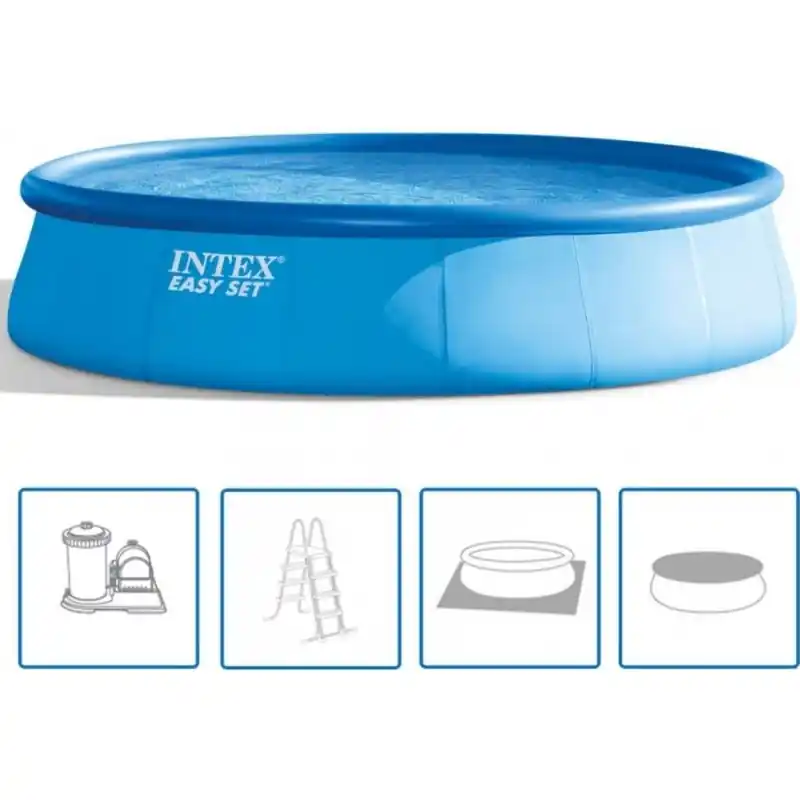 Preisreduziert INTEX Easy Set Pool Schwimmbecken 549 x 122 cm mit kartuschenfilteranlage 26176NP