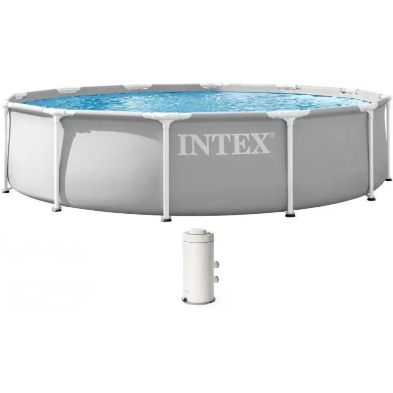 Meistverkauft INTEX PRISM FRAME Rundpool 366 × 76 cm mit Kartuschenfilteranlage 220–240V 26712ND