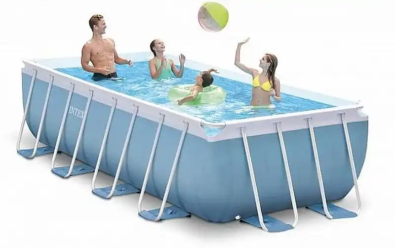Bestpreis INTEX PRISM FRAME RECTANGULAR POOL Rahmpool 400 x 200 x 100 cm 26776GN