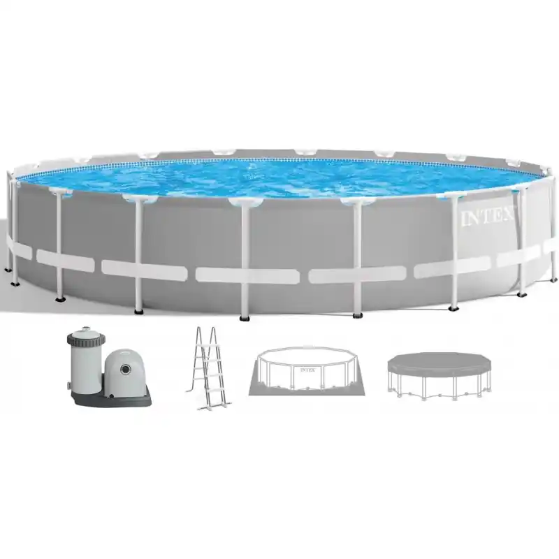 INTEX PRISM FRAME Rundpool 549 × 122 cm mit Kartuschenfilteranlage 220–240V 26732NP Schnäppchen