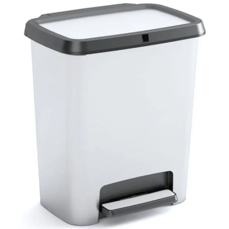 Versand Am Gleichen Tag KIS COMPATTA RECYCLING 12+12L Treteimer 38 x 28 x 43 cm silber