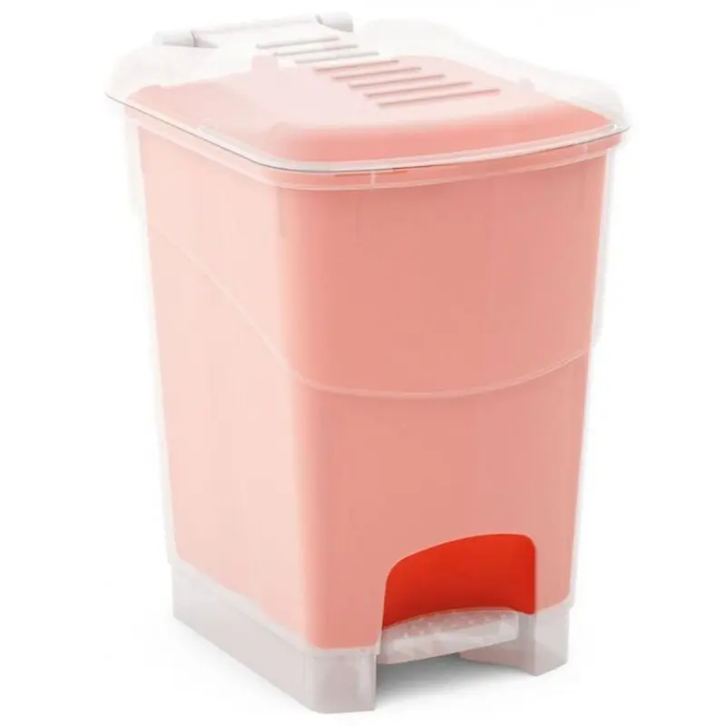 Aktuell KIS KORAL S 10L Treteimer 19x24x28cm transparent/orange