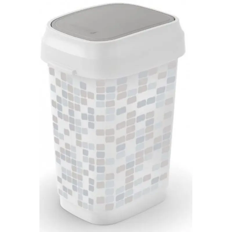 Ausverkauf KIS DUAL SWING BIN STYLE S 10L MOSAIC Abfalleimer 19x25x32cm