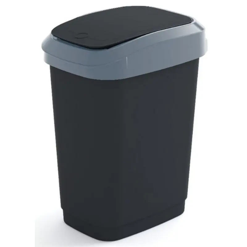 Garantierte Lieferung KIS DUAL TOUCH BIN M 25L Abfalleimer 26x37x47cm schwarz/grau