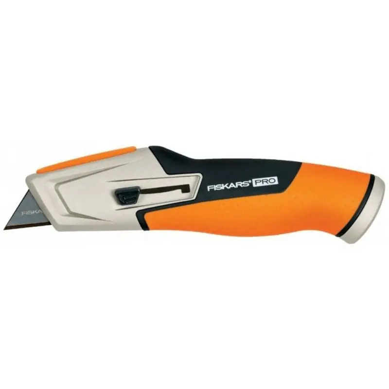 Solange Der Vorrat Reicht Fiskars CarbonMax Universalmesser Klinge einziehbar, 17,7cm 1027223