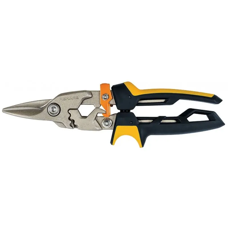 Fiskars PowerGear Blechschere gerade, mit 40% mehr Kraft, 25cm 1027207 Ausverkauf