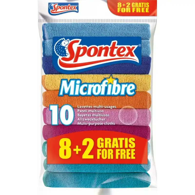 Spontex Microfibre Allzwecktücher 8+2 Gratis Preisknaller