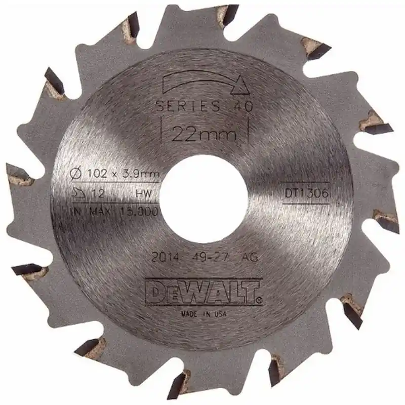 DeWALT DT1306-QZ HM-Nutfräser(für Lamellendübelfräsen)102mm/Blattstärke 4.0mm/Bohrung 22mm Expressversand