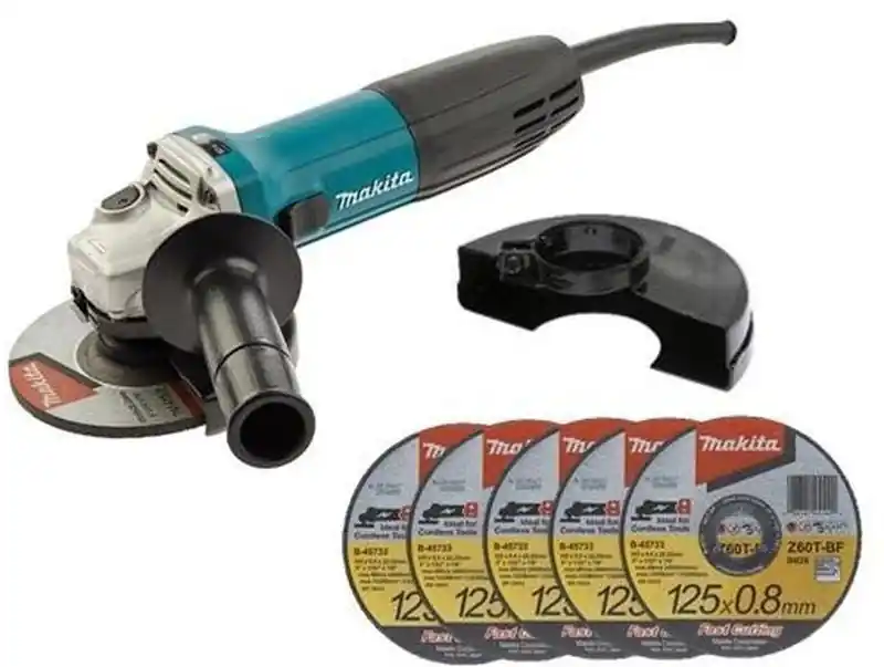 Makita GA5030RX1 Winkelschleifer 125mm, 720W, 5x Trennscheibe 0,8mm 1x Schruppscheibe, Kracherpreis