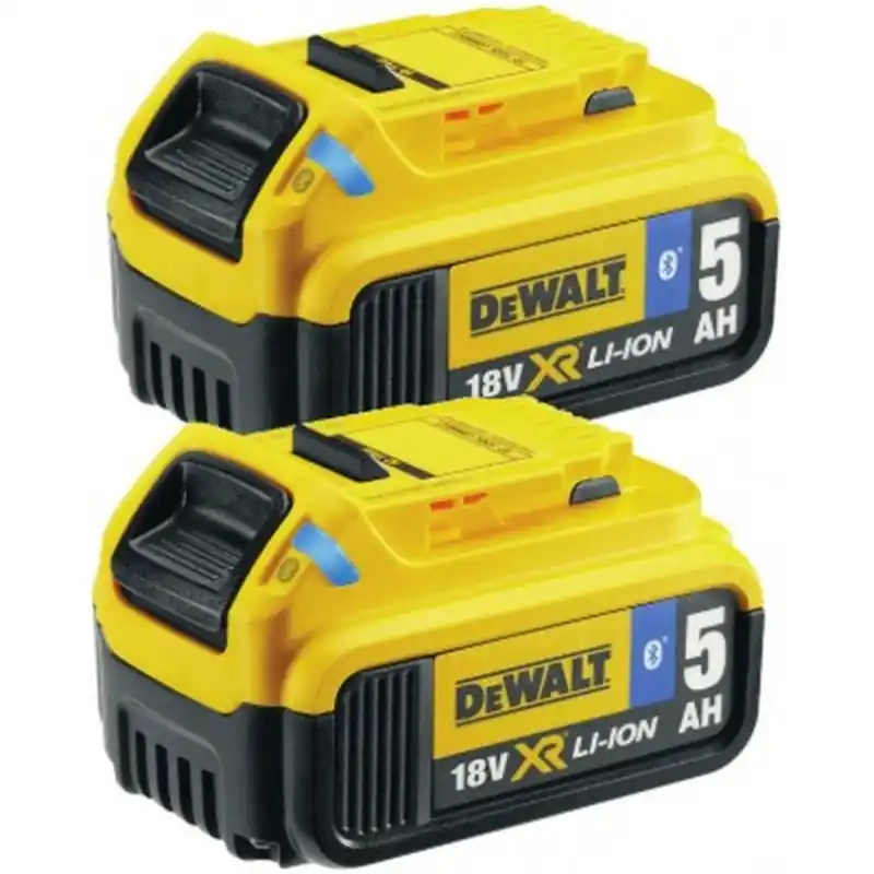 DeWALT Ersatz-Akku 2 x Bluetooth-Akku 18 V / 5 Ah Li-Ion Doppelpack DCB284B-XJ Highlight