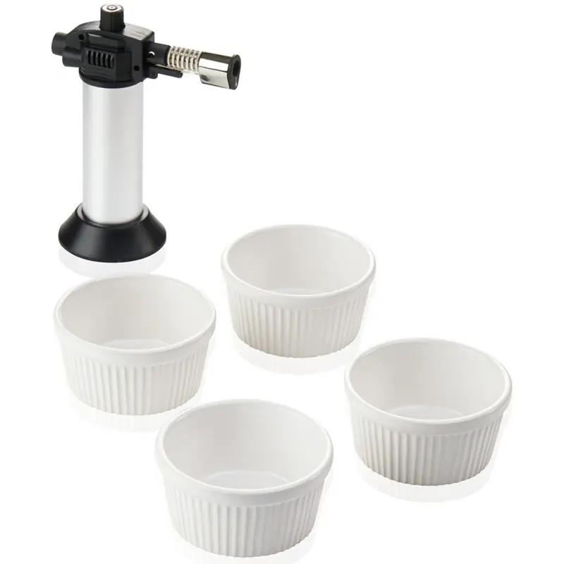 Versand Am Gleichen Tag LEIFHEIT Creme Brulee Set mit Flambierer 03118