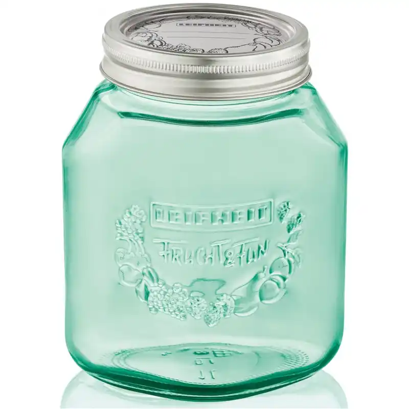 Ausverkauf LEIFHEIT 3 Einmachgläser 1 L jungle green 36328