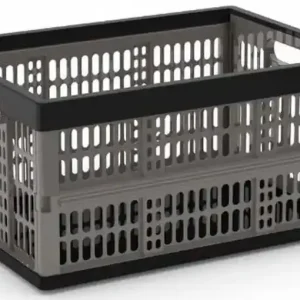Angebot KIS Klappbox aus Plastik, 47x35x23cm, 32L, grey/schwarz
