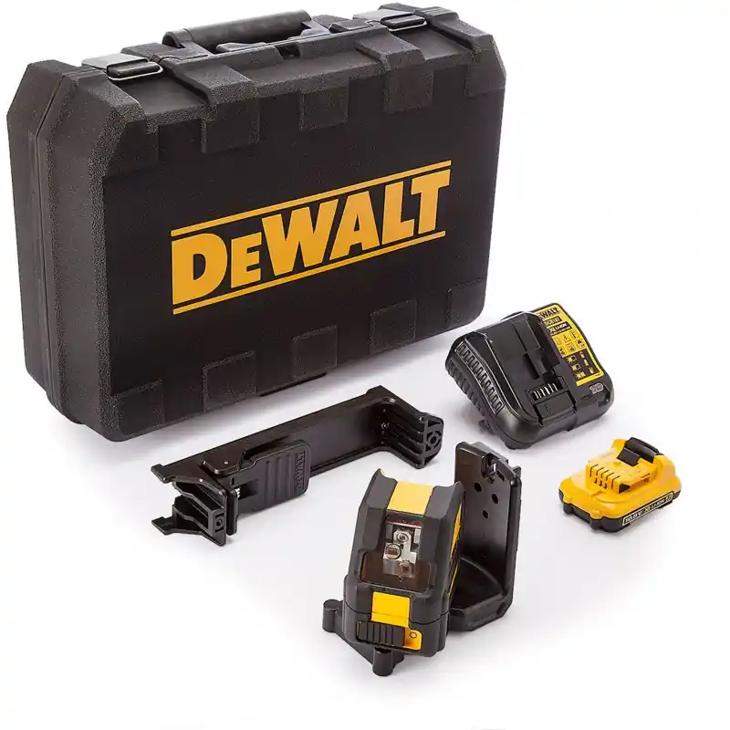 DeWALT DCE088D1R-QW Selbstnivellierender Linienlaser rot XR (10,8V/2,0Ah) Tstak Markenprodukt