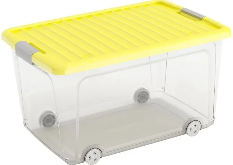 KIS W BOX L 50L 56,5x39x31,5cm Transparent/Gelb Zertifiziert