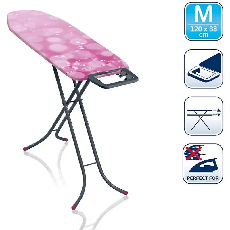 LEIFHEIT Classic M Basic 60YE Bügeltisch grey pink 72436 Solange Der Vorrat Reicht