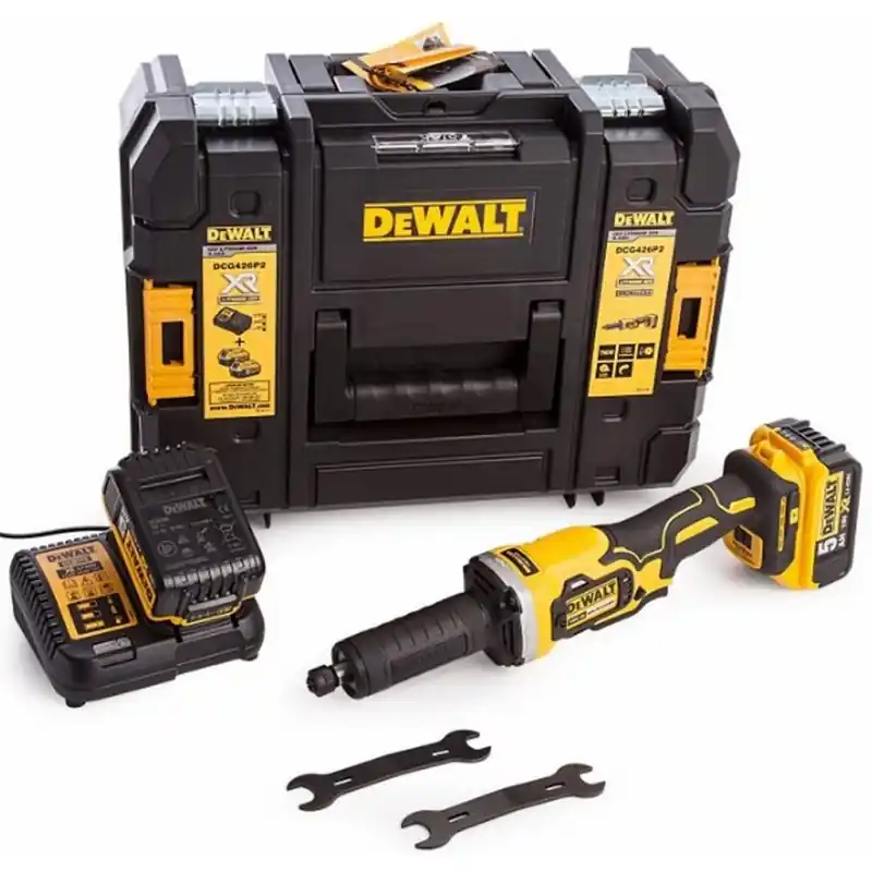 DeWALT DCG426P2-QW Akku-Geradschleifer 6 mm XR (18V/2x5,0 Ah) Tstak Wochenendangebot