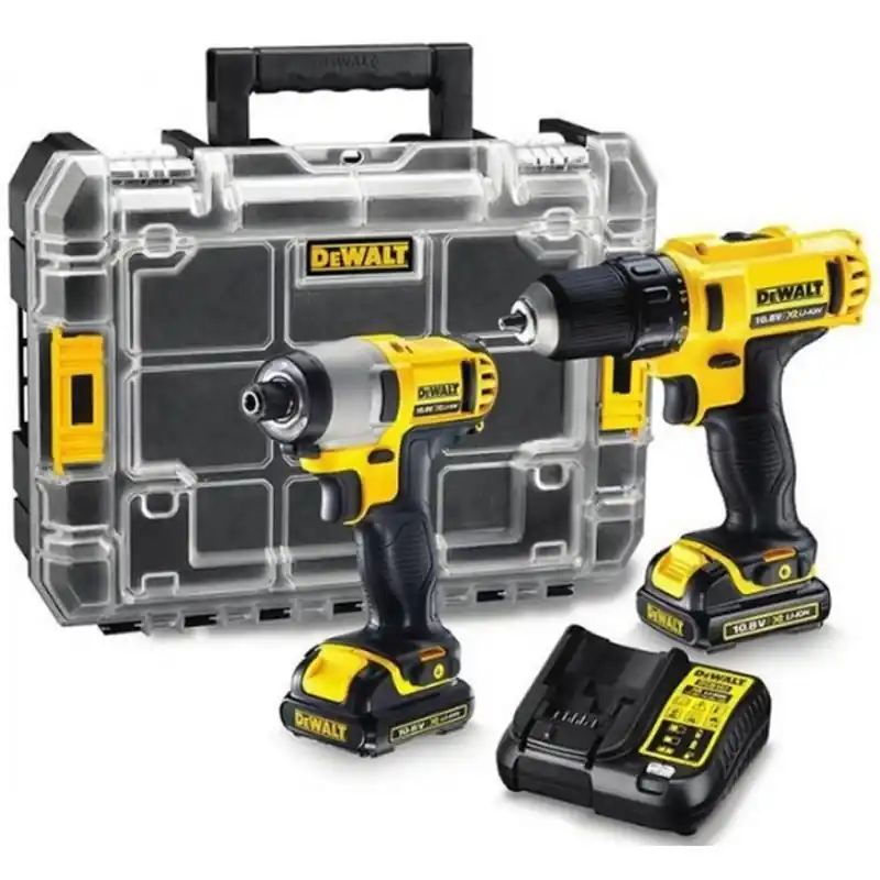 Sonderaktion DeWALT DCK211C2T-QW Set DCD710 + DCF815 Akku-Schrauber DCD 710, DCF 815, 10.8 V 2x 1.3Ah