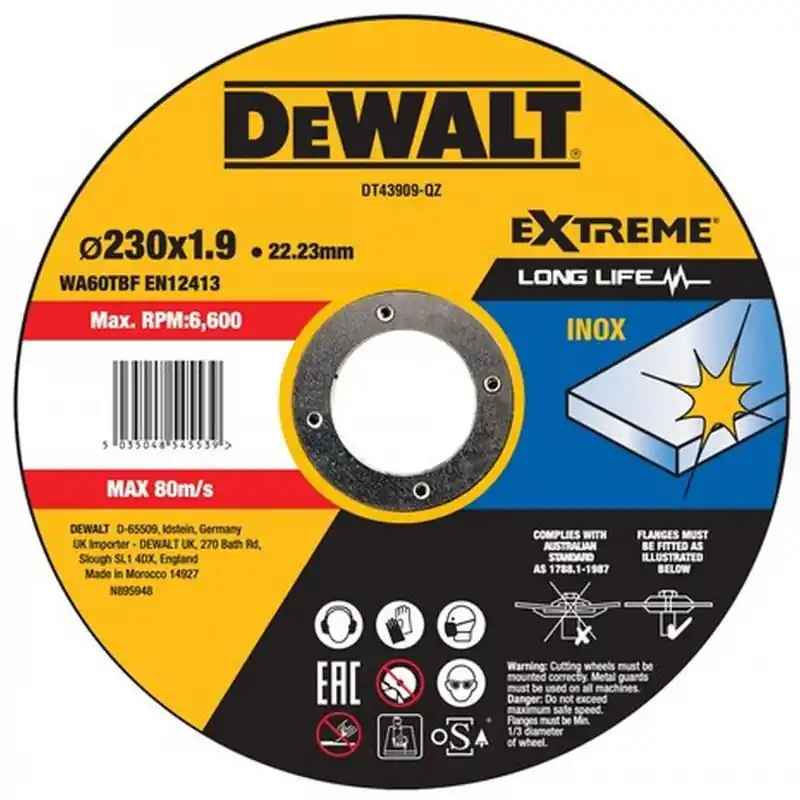 DeWALT DT43909-QZ Trennscheibe Edelstahl flach 230x1,9mm Knallerangebot