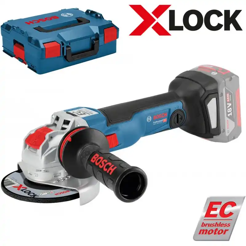 Bestpreis BOSCH GWX 18V-10 C Akku-Winkelschleifer mit X-LOCK, 125 mm, ohne Akku, L-Boxx 06017B0200