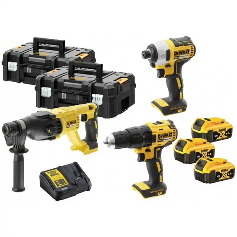 Sofort Bestellen DeWALT DCK372M3T Combo Tool Kit 18 V 3 x 4,0 Ah Li-Ion XR mit Tstak II DCK372M3T-Gehäusen