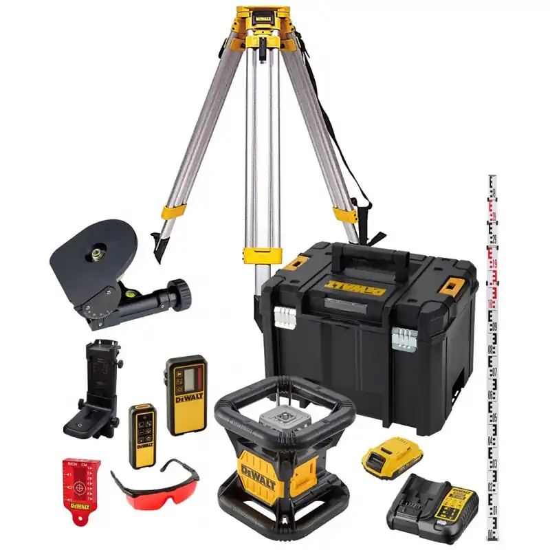 Ausverkauf DeWALT DCK374D1R-QW Akku Rotations-Rotlaser-Set 360 ° XR (18V/1x2,0Ah)Tstak box