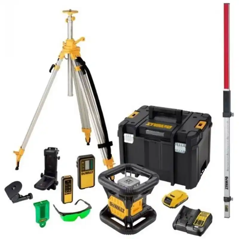 Knallerangebot DeWALT Grüner Rotationslaser 360 ° 18V XR Li-Ion 2,0 Ah, TSTAK DCK379D1G