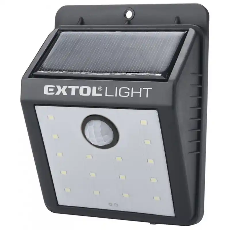Direktkauf EXTOL LIGHT Wandleuchte mit Bewegungssensor, 120lm, Solarladung 43130