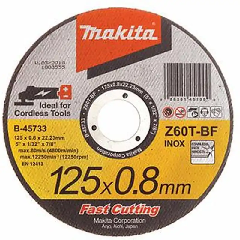 Makita B-45733 Trennscheibe 125x0,8x22mm Inox (1 Stück) Echt
