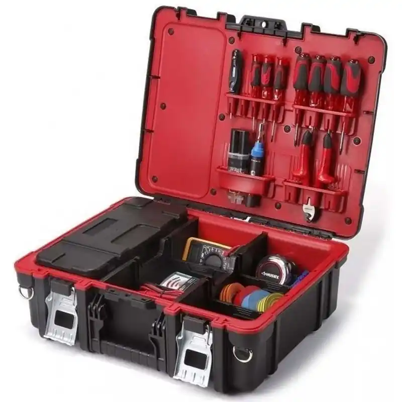 Preis Gesenkt KETER TECHNICAN BOX Werkzeugkasten unbestückt 48x18x38 cm, schwarz/rot 17198036