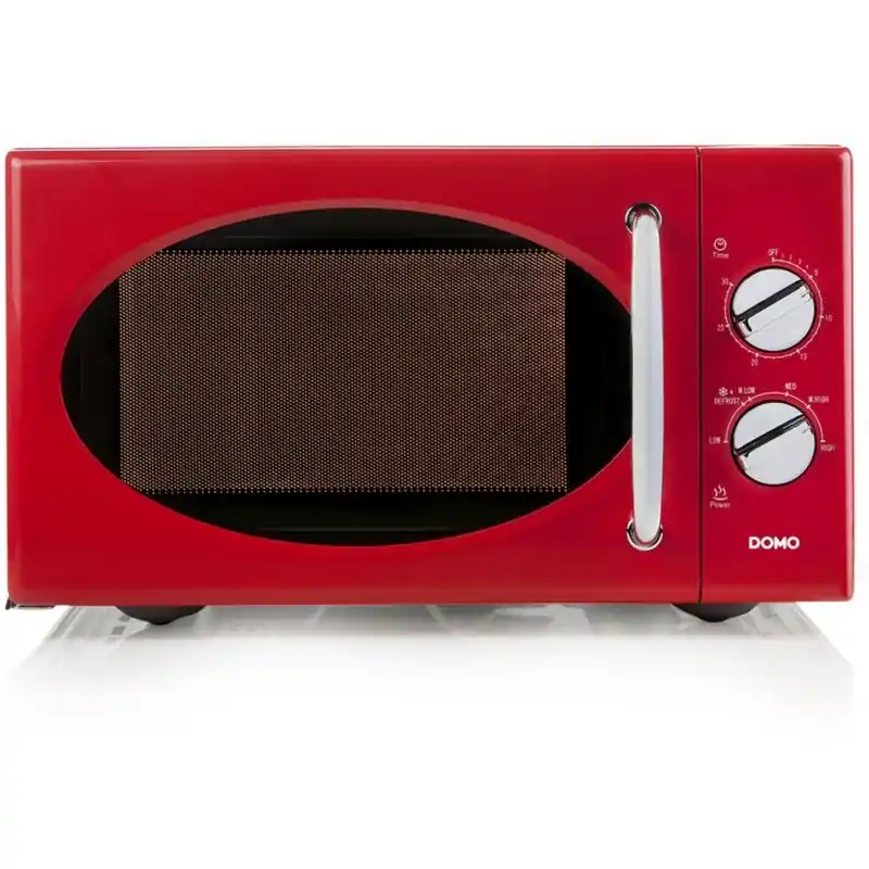 DOMO Retro-Mikrowelle (25L / 900W), rot DO2925 Solange Der Vorrat Reicht