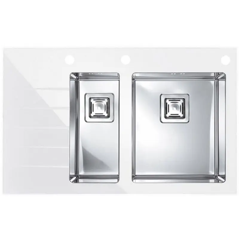 ALVEUS CRYSTALIX 20 Küchenspüle, 860 x 540 mm, rechts, weiß 1099640 Solange Der Vorrat Reicht