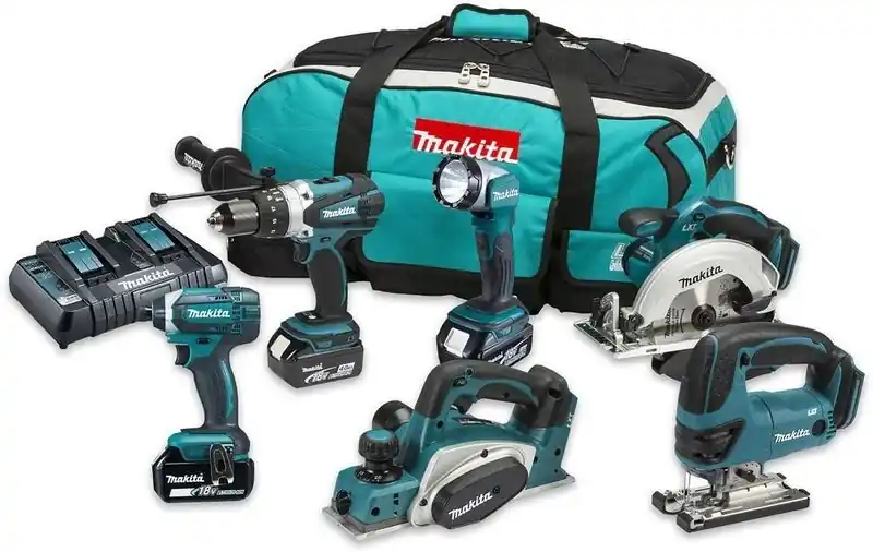 Makita DHP458 + DSS611 + DJV180 + DTD152 + DKP180 + DC18RD DLX6067PT Must-Have