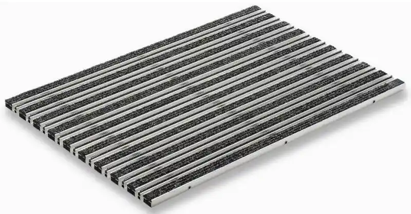 ACO Self Vario Schuhabstreifermatte Rips mit Bürstenstreifen 75 x 50 cm - anthrazit 37161 Neuheit