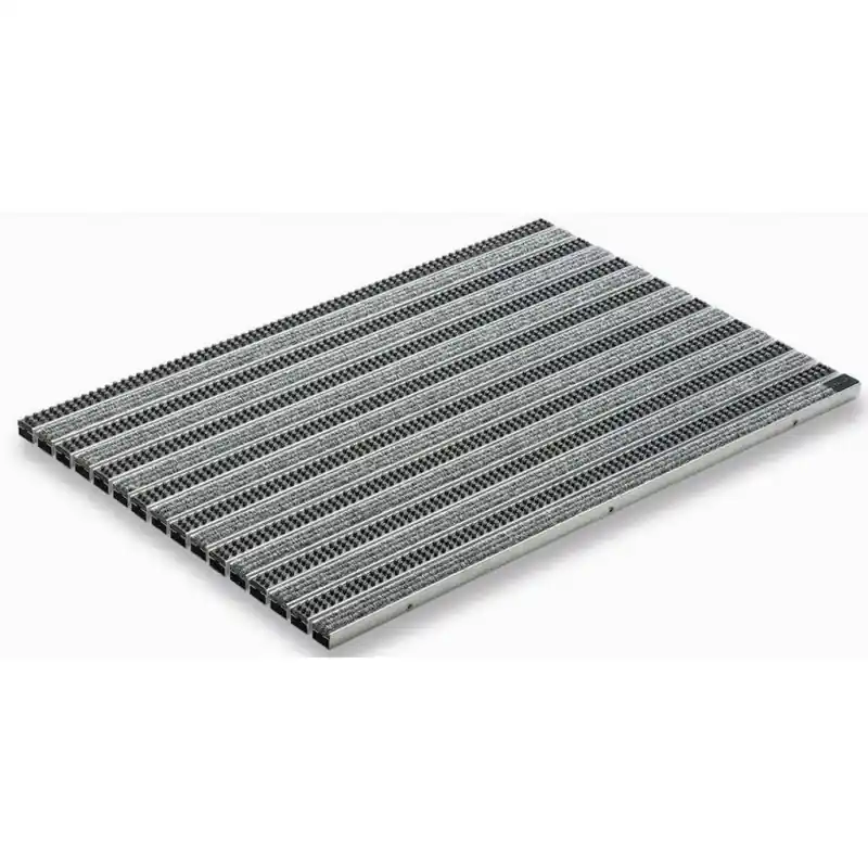 Direkt Vom Hersteller ACO Schuhabstreifermatte Rips mit Cassettenbürste, 60x40cm, ALU Fußmatte, hellgrau 10702